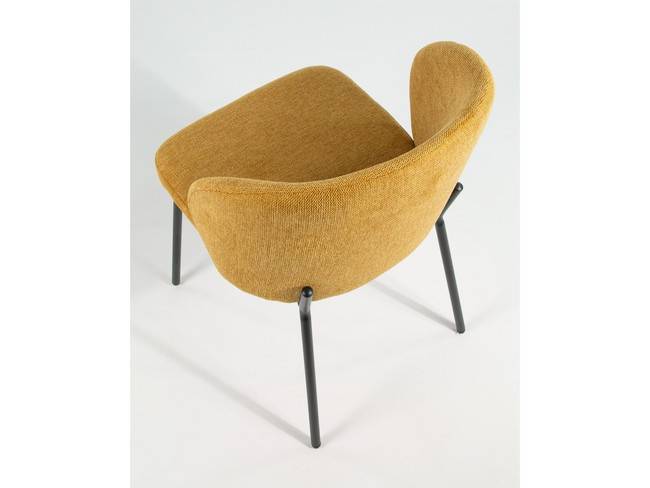 Silla bergen tapizado mostaza patas metálicas negras BGL-BERGEN - Imagen 9