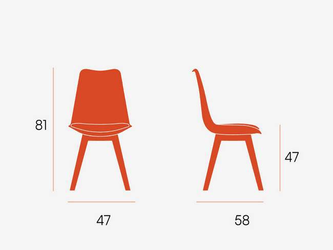 Silla nórdica blanco asiento tapizado patas madera BGL-BERLIN-BLANCO - Imagen 10