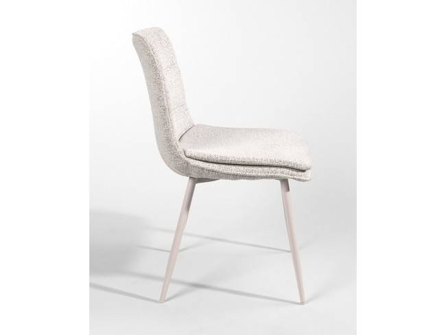 Silla cascais tapizado nacar patas metálicas marfil BGL-CASCAIS - Imagen 3