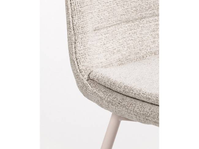 Silla cascais tapizado nacar patas metálicas marfil BGL-CASCAIS - Imagen 9