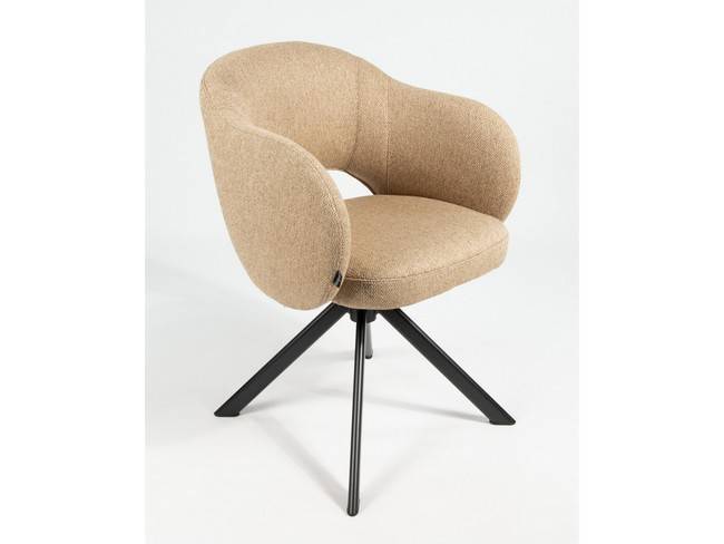 Silla cork tapizado mostaza patas metálicas negras BGL-CORK - Imagen 1