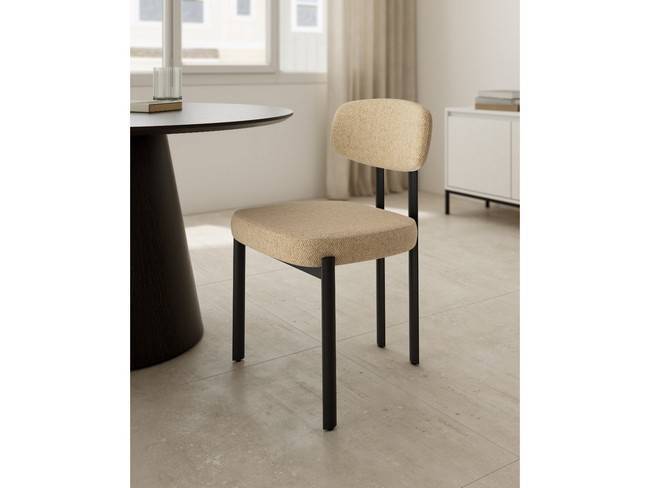 Silla durban tapizado marrón patas metálicas negras BGL-DURBAN - Imagen 7