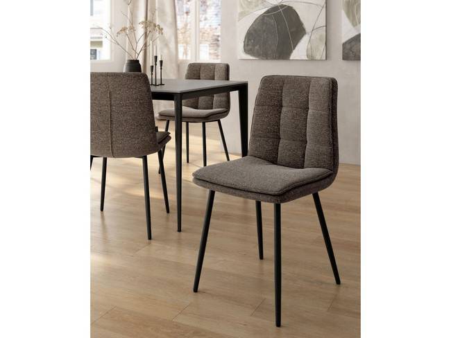 Silla parma tapizado antracita patas metálicas negras BGL-PARMA - Imagen 6