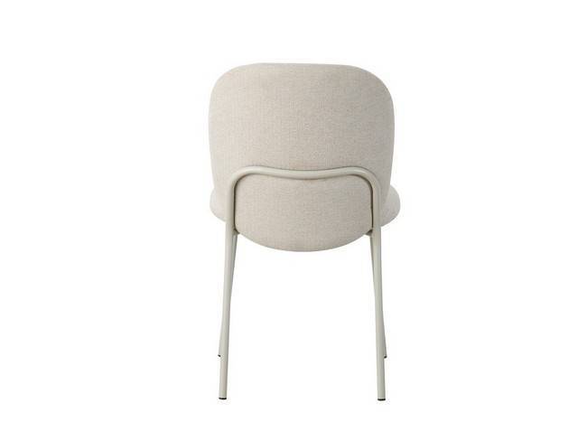 Silla kloe pata blanca tapizado beige KLOE-BEIGE-BLANCO - Imagen 4