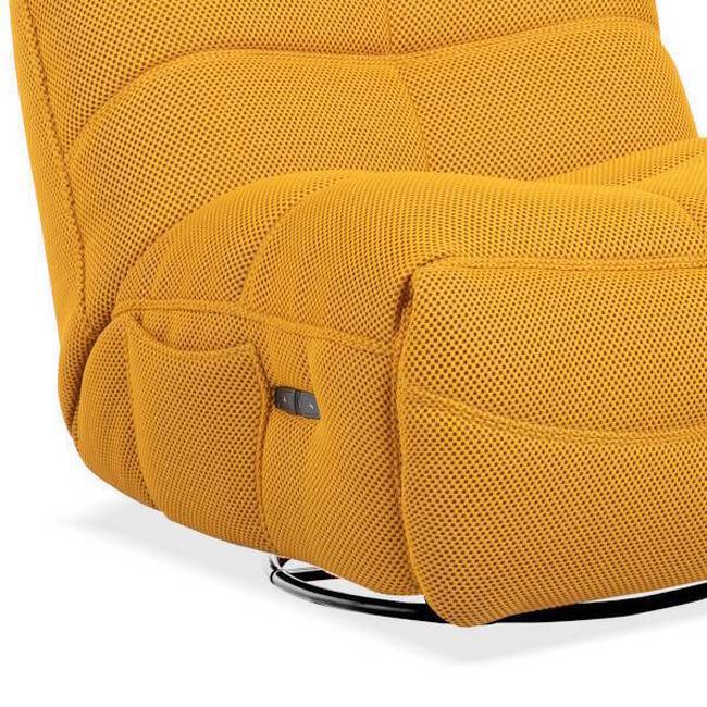 Sillón Dimian motorizado, tela mostaza, incluye cargador.