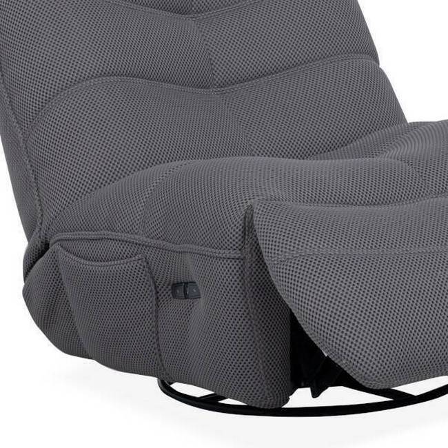 Sillón Dimian con motor eléctrico, tela gris.