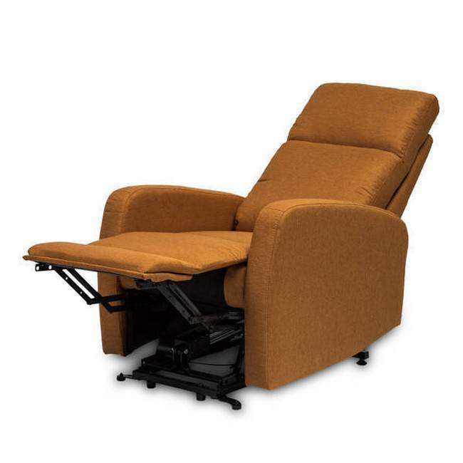 Descubre el sillón relax Lido Powerlift mostaza, confort y estilo garantizados.