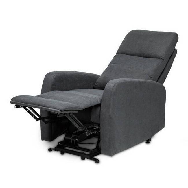 Sillón relax Lido Powerlift en tela, color gris.