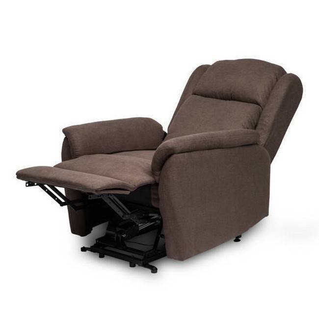 Sillón Dom Powerlift, cómodo y elegante, color choco.