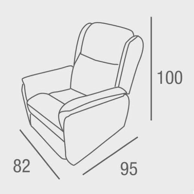  sillon modelo  dom powerlift  color  choco tela. Modelo 10145043000043, imagen 5