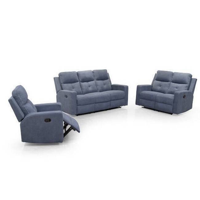Sillón Eneko gris con sistema de relax manual.