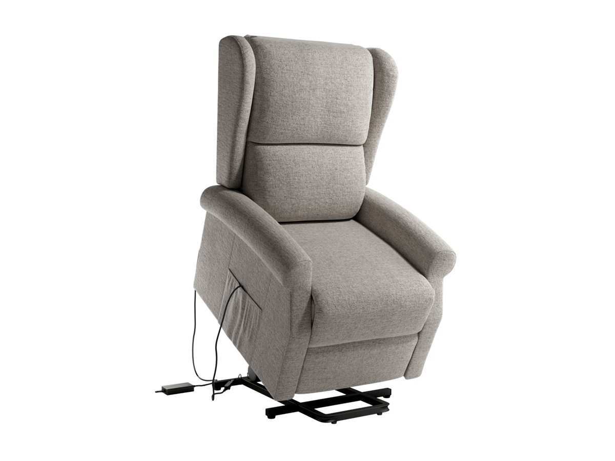  sillón elevador con estructura de hierro y asiento con muelles. colores disponibles: gris, perla, pizarra o tierra.. Modelo POWERLIFT-ALBA, imagen 3