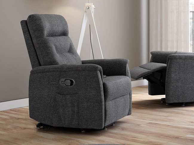 Sillón relax palanca manual, estructura hierro, asiento MANUAL-DIANA - Imagen 1