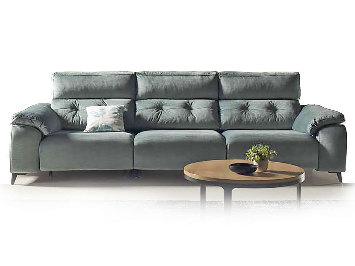sofa 3 plazas extensible de carro con pata alta