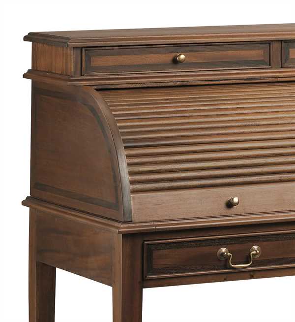 Escritorio grande vintage persiana bandeja extraíble 103x57x115 143102 - Imagen 3