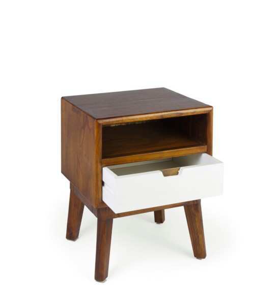 Mesita artic 1 cajón 1 hueco 45x40x55 317009 - Imagen 2