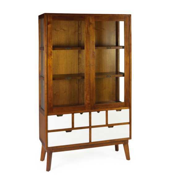 Vitrina artic 6 cajones 2 puertas 105x40x180 317014 - Imagen 1