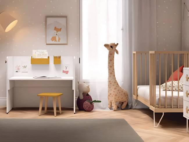Cuna evolutiva pampa barrotes, convertible camita sofá BAMBOO-14 - Imagen 3