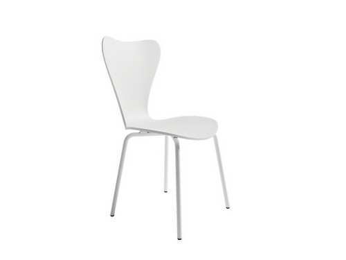 silla blanca de metal para cocina con patas lacadas Modelo BGL-BERNA-BLANCO