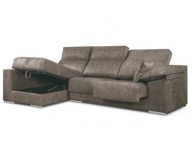 Modelo destaca entre sofás chaise longue modelo CHAISE-EXTENSIBLE-OSLO-AYS - Imagen 2
