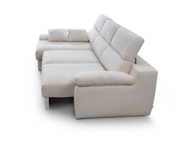 Chaise longue asientos deslizantes viscoelástica, respaldo reclinables CHAISE-KENZO-FTR - Imagen 3