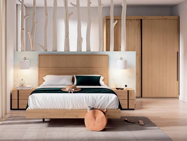 Dormitorio moderno completo cabezal delos mesitas CRETAB-09 - Imagen 1