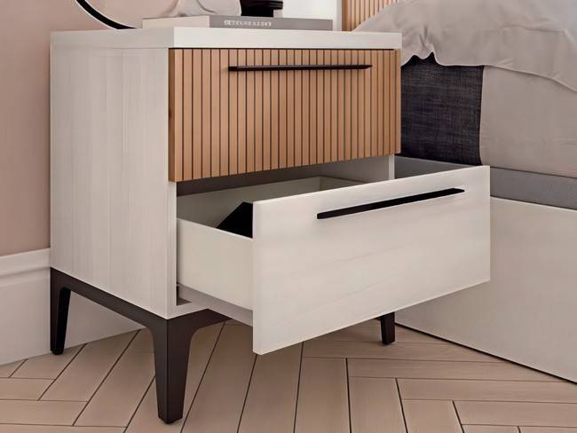 Dormitorio moderno cabezal item mesitas patas citra CRETAB-17 - Imagen 2