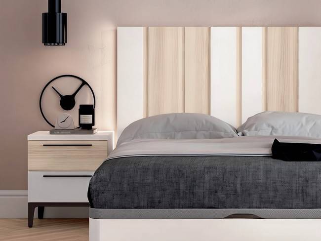 Dormitorio moderno cabezal item mesitas patas citra CRETAB-17 - Imagen 4