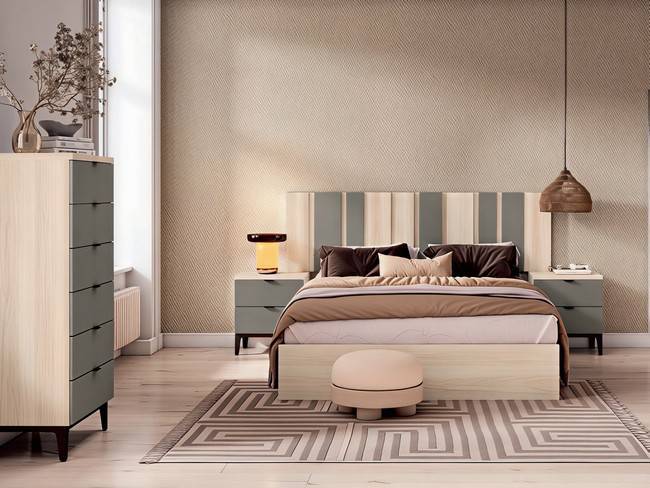 Dormitorio completo galeria item mesitas patas citra CRETAB-19 - Imagen 1