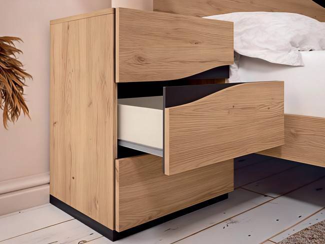 Dormitorio matrimonio madera galeria elide mesitas modelo CRETAB-25 - Imagen 2
