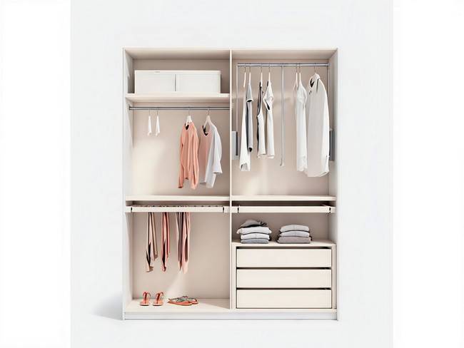 Armario corredero dormitorio moderno puertas colgadas naturale CRETAB-A09 - Imagen 2