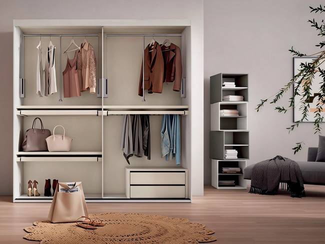 Armario matrimonio corredero puertas interiores color nevia CRETAB-A15 - Imagen 2