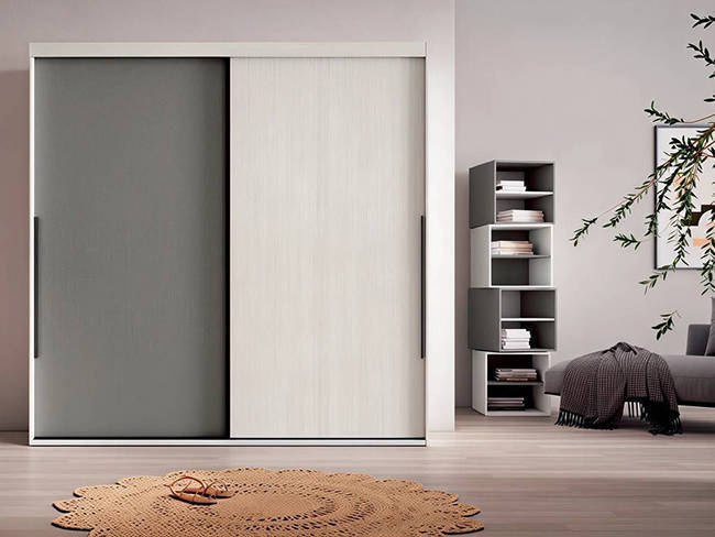 Armario matrimonio corredero puertas interiores color nevia CRETAB-A15 - Imagen 1