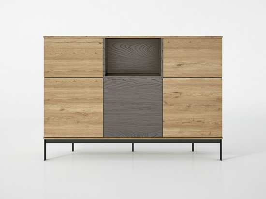 mueble aparador con pata empire 165 - base 165 - alto puerta izquierda 55 - alto puerta derecha 55 - alto puerta izo 55 - alto horizontal hueco 55 - alto puerta derecha 55 Modelo CUBIKA-AUX-13