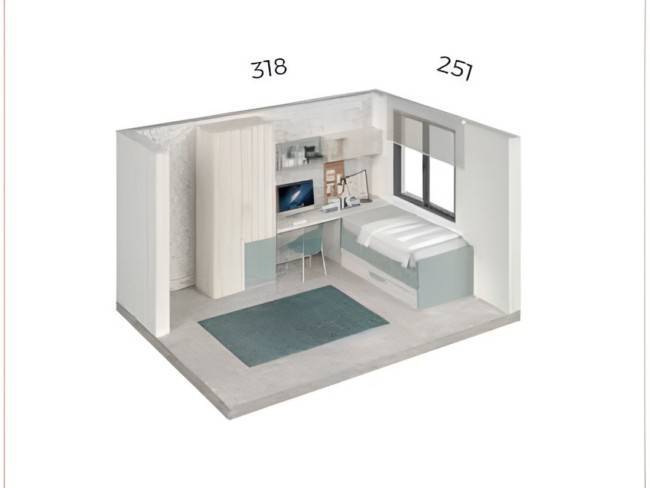 Habitacion Juvenil FORMAS-025 imagen 2