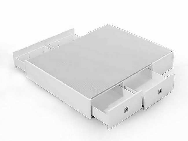 Canapé elevable con estructura de madera sólida y duradera.