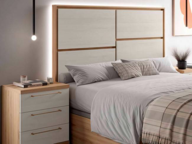 Cabezal capri 150 marco roble natural plafones KRONOS-804 - Imagen 2