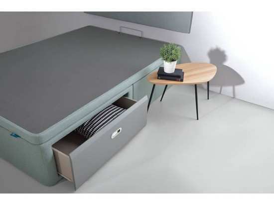 Canape elevable tapizado tela polipiel 1 cajon MIXED - Imagen 3