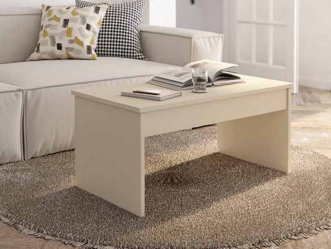 mesa de centro rectangular elevable Modelo MOON-E-72