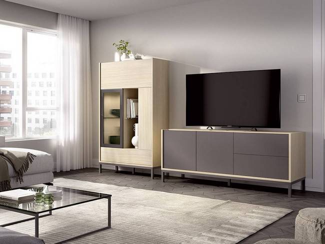 Composición salón 232 cajones puertas, fondo 45 NEWDUO-42 - Imagen 1