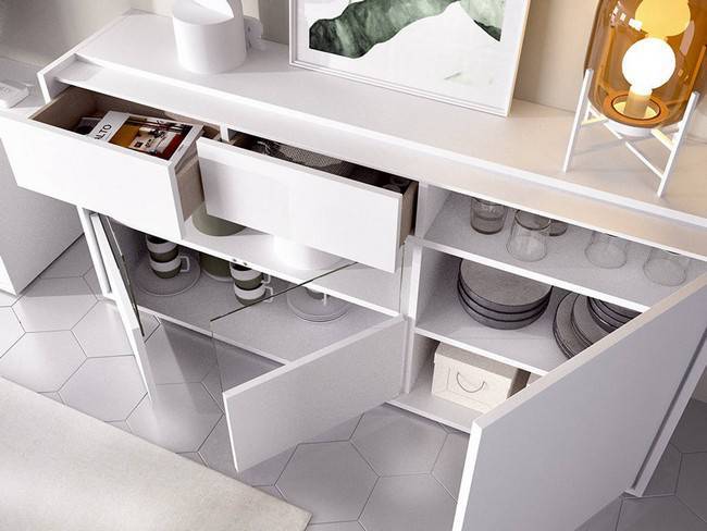 Composición mueble salón aparador estante 150 NEWDUO-43 - Imagen 2