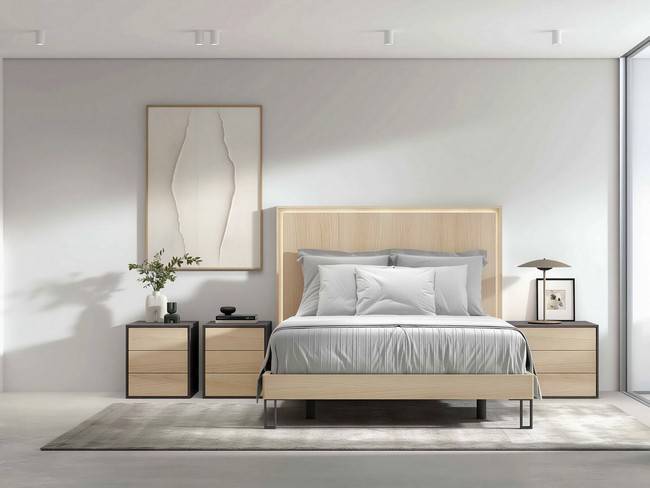 Dormitorio cabezal 11 172cm mesitas 47cm 62cm NOAR-319 - Imagen 1