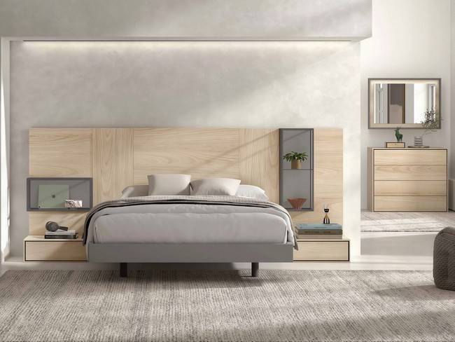 Dormitorio cabezal 20 296cm mesitas 62cm guía NOAR-325 - Imagen 1