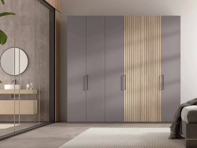 Armario 6puertas batientes 254cm casco gris, interiores NOAR-338 - Imagen 1