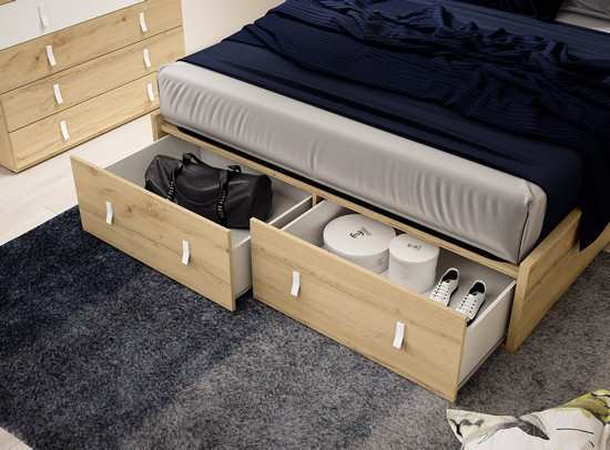 Cama elevable 2 contenedores para colchon 190x150 ORTS-81 - Imagen 2