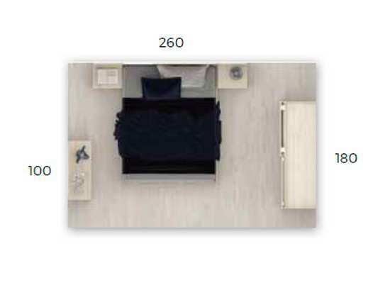 Cama elevable 2 contenedores para colchon 190x150 ORTS-81 - Imagen 4