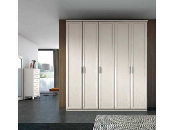 Armario clásico cinco puertas blanco cajonera interior, PARMA-4040 - Imagen 1