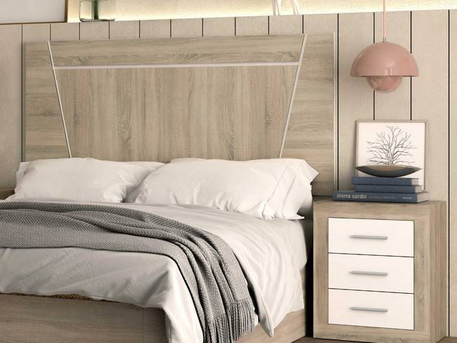 cabezal mallorca y mesitas - pensado para crear un ambiente relajante y cómodo en el dormitorio de matrimonio