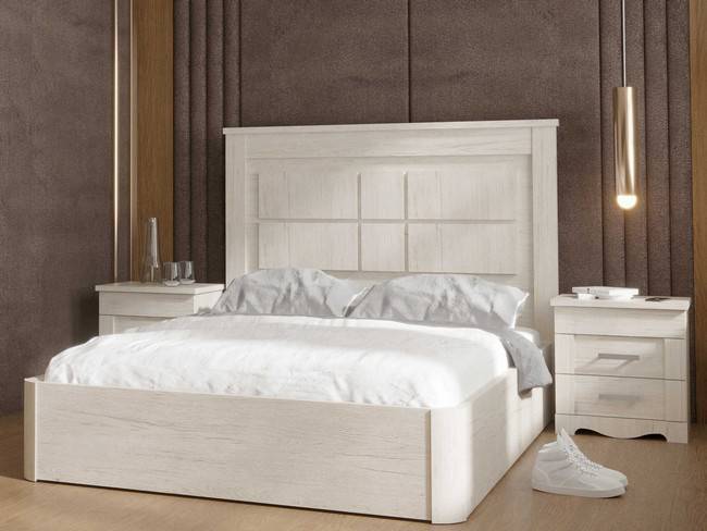 cabezal malaga y mesitas - pensado para quienes buscan crear un dormitorio de matrimonio ordenado y moderno