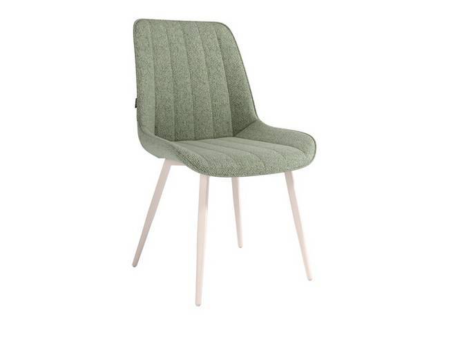 silla comedor moderna helsinki con patas marfil en metal y tapizados a elegir Modelo SILLA-HELSINKI-PATAS-MARFIL-VERDE-38